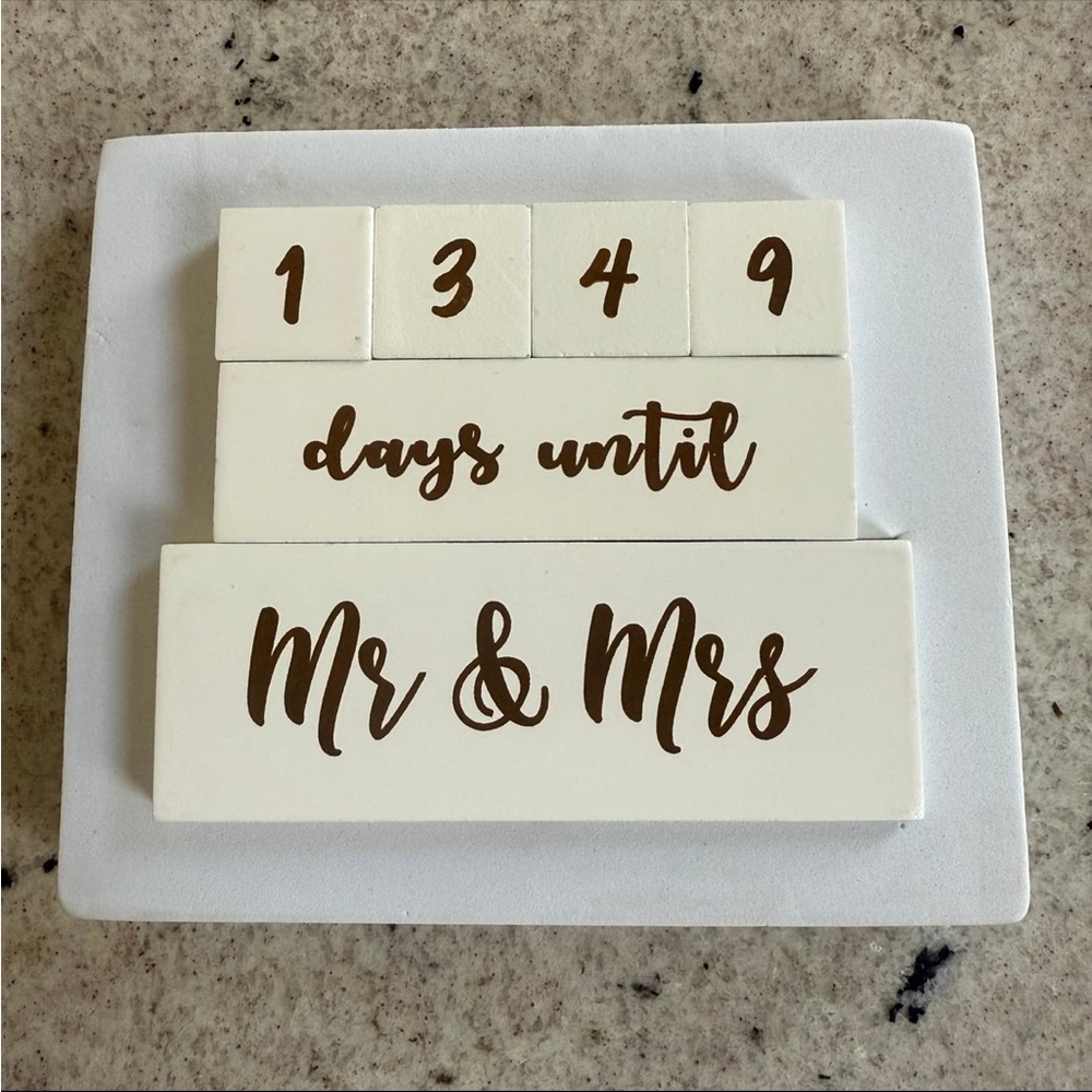 Wedding Day Countdown with blocks